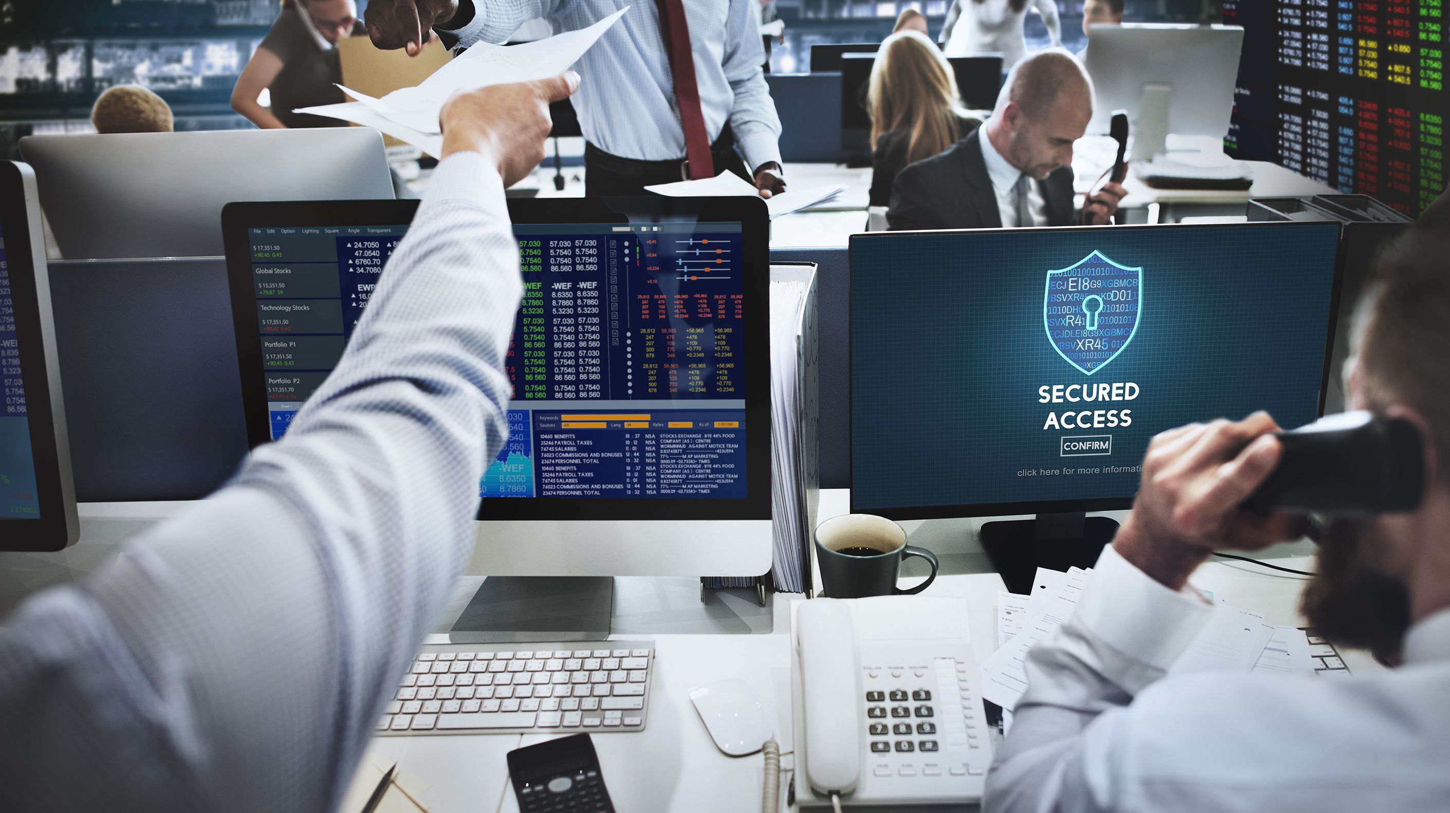 Employees working on a device that is being managed by a sd-wan secure access.